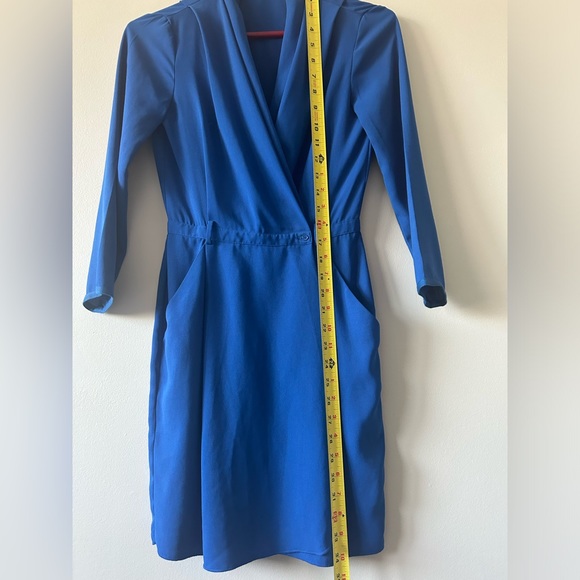 Aritzia Wilfred Faux Wrap Dress - Cobalt Blue - Size 0 - Picture 10 of 10